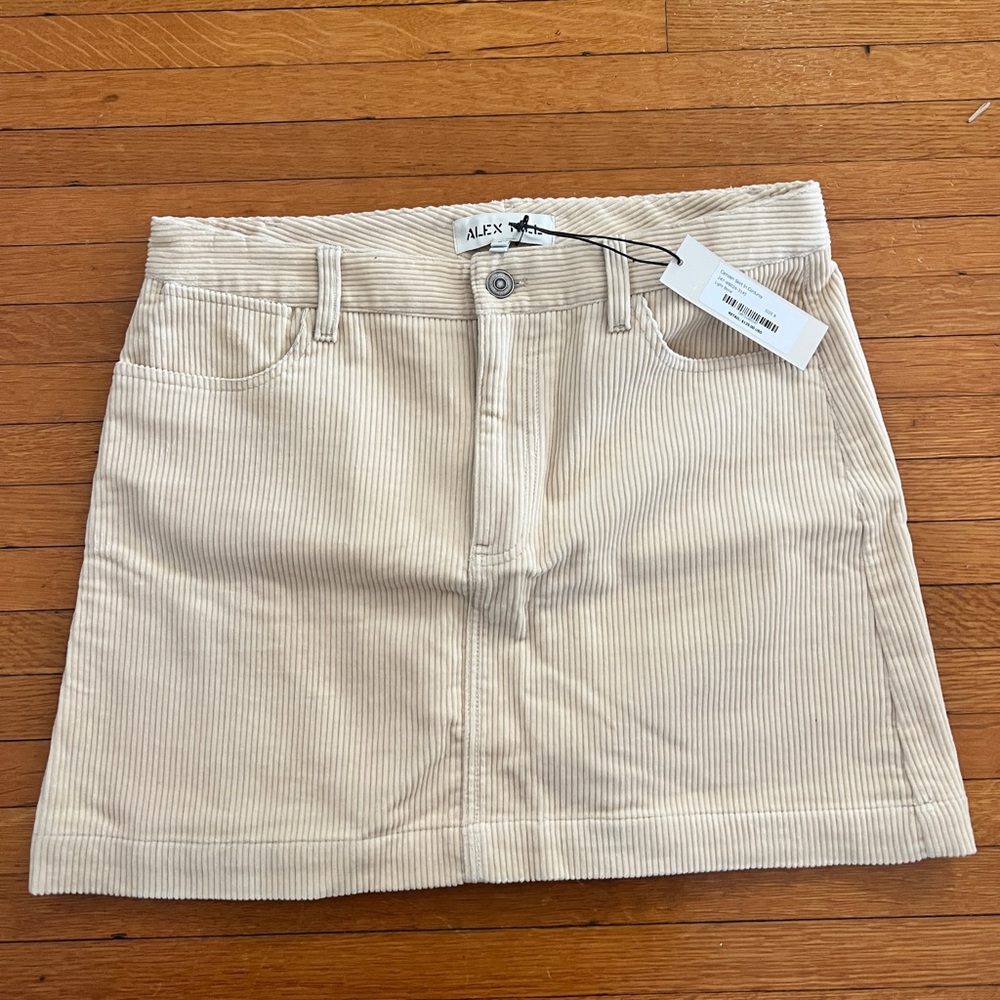 NWT Alex Mill Cream Corduroy Mini Skirt